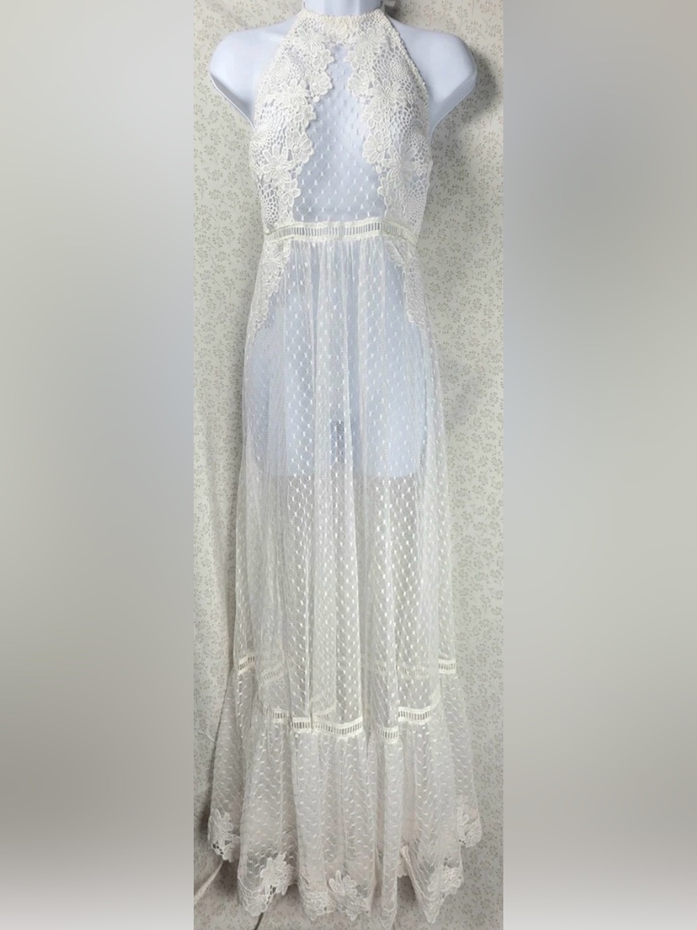 NWT Victoria’s Secret Sheer Lace Maxi Slip
